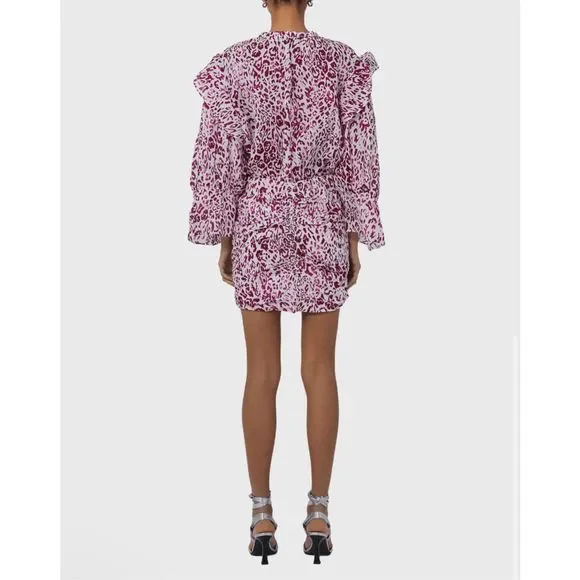 IRO Gira Dress Pink/White Size 40 - Picture 3 of 13